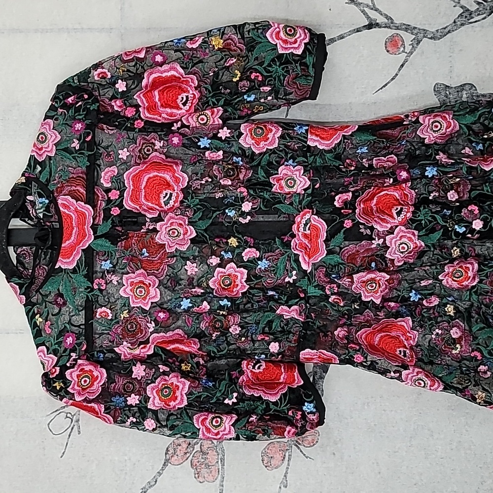 & Other Stories Roses Mini Dress Size 10 - Picture 3 of 11